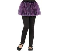 FIESTAS GUIRCA | Tutú Negro con Arañas Lilas (30 cm) - Accesorio Infantil para Disfraz de Halloween y Fiestas de Piratas - Ideal para Niños y Niñas - Morado