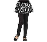 FIESTAS GUIRCA | Tutú Negro con Calaveras Pirata (30 cm) - Accesorio Infantil para Disfraz de Halloween y Fiestas de Piratas - Ideal para Niñas - Negro y Plata