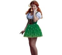 FIESTAS GUIRCA | Tutu Verde San Patricio (40 cm) - Accesorio Textil para Disfraces de Mujer - Ideal para Fiestas de San Patricio, Carnaval y Celebraciones Temáticas - Adulto Mujer - Verde