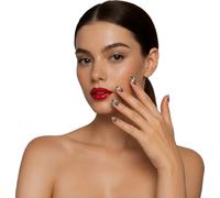 FIESTAS GUIRCA | Uñas Exotic con Pegamento (12 Piezas) - Accesorio de Maquillaje para Fiestas de Verano y Graduación - Ideal para Celebraciones Hawaianas - Mujer Adulta - Multicolor