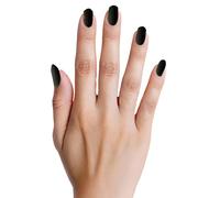 FIESTAS GUIRCA | Uñas Postizas Negras para Disfraces (Blister de 12 Uñas) - Accesorio de Maquillaje para Halloween, Carnaval, Fiestas de Disfraces de Brujas y Vampiros - Todos los Usuarios - Negro