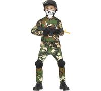 Fiestas Guirca Uniforme de soldado militar Disfraz Niño de 10 a 12 años