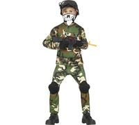 Fiestas Guirca Uniforme de soldado militar Disfraz Niño de 7 a 9 años