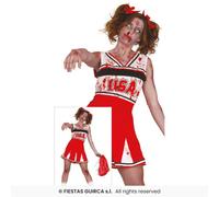 Fiestas Guirca Zombie Cheerleader Disfraz Halloween Elegante Sexy Mujer