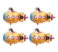 Fiestas Temáticas Del Mar Globo, 4 PCS Globos de Aluminio Set, Globos Fiesta Temas Dibujos Animados, Globo Submarino, Globo Barco y Submarino, para Niños Niñas Mar Submarinos Decoración de Fiesta (A)