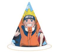 FIESTORA, Gorros Naruto, Gorros Fiesta de Cumpleaños Temática, Decoración para Celebración Infantil, Pack 6 Gorros