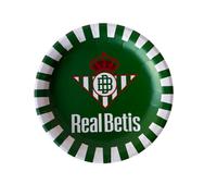 FIESTORA, Platos Betis, Platos para Fiesta de Cumpleaños Temática, Desechables y Resistentes, Perfectos para Fiestas, Pack 8 Unidades 18 CM