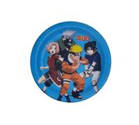FIESTORA, Platos Naruto, Platos para Fiesta de Cumpleaños Temática, Desechables y Resistentes, Perfectos para Fiestas, Pack 8 Platos 18 CM