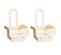 Fieuaah Juego de 2 cestas de Drenaje para Lado del, Cream Color | Organizador de cocina ABS para enjuague, almacenamiento de flujo de aire, acceso a preparación diaria, hogares