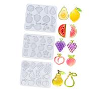 Fieuaah Juego de fundición Decorativa | Forma de silicona con tema de frutas con 0, 196 pulgadas de profundidad para proyectos de colgantes de arcilla de