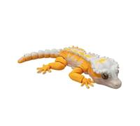 Fieuaah Modelo de lagartos 3D móviles con pies, Orangee Milk | Articulaciones flexibles e imanes fuertes para jugar y exhibir, escultura de animales para decoración del hogar