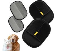 FiexGhau Guantes Antipelo para Mascotas 2 en 1, 2 Piezas de Doble Cara - Reutilizable Elimina el Pelo de Sofá, Ropa y Coche - Ideal para el Aseo y Masaje de Gatos y Perros