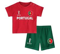 FIFA Unisex Kinder Official World Cup 2022 Tee & Short Set, Toddlers, Portugal, Team Colours, Age 2, Red, Small