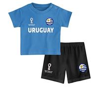FIFA Unisex Kinder Official World Cup 2022 Tee & Short Set, Toddlers, Uruguay, Team Colours, Age 2, Blue, Small