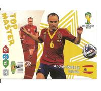 FIFA World Cup 2014 Brazil Adrenalyn XL Andres Iniesta Top Master