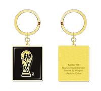 FIFA World Cup 2026 Official Gift, Llavero Oficial FIFA Copa del Mundo 2026 - Trofeo 2D con Incrustación de Esmalte Lacado, 40x35 mm, Artículo de Colección Atemporal, Ideal para, Gorras, Bolsos