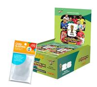FIFA World Cup Adrenalyn XL 2026-1 Fat Pack Box (10 Fat Packs) (Original) + Fundas exclusivas Collect-it (Paquete de marca propia)