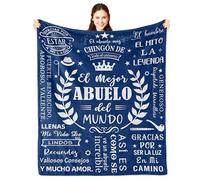 fifbird Abuelo Gifts in Spanish, Regalo para Abuelo, El Mejor Abuelo Del Mundo, Regalos para Abuelo Dia Del Padre, Regalos para Abuelo, Manta Abuelo 152.4x127 cm, Regalos Abuelo de Nietos