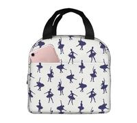 fifbird Bolsa de almuerzo reutilizable con aislamiento térmico para amantes de la danza de ballet, bolsa de almuerzo Kawaii, bolsa de almuerzo para oficina, trabajo,