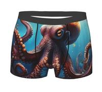 fifbird Calzoncillos tipo bóxer elásticos para hombre, con cinturón elástico, Negro, S