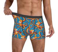 fifbird Calzoncillos tipo bóxer Fun3 transpirables para hombre, 1 paquete de calzoncillos con cintura y cinturón elástico, Multicolor, XL