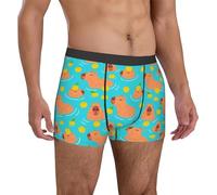 fifbird Calzoncillos tipo bóxer para hombre, color naranja, transpirables, con cintura flexible, con cinturón elástico, Multicolor, L