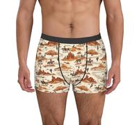 fifbird Calzoncillos tipo bóxer para hombre con cinturón elástico (4) Brave Cowboys, Brave Cowboys (4), XL