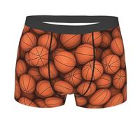 fifbird Calzoncillos tipo bóxer para hombre, con estampado naranja, divertidos, cómodos, suaves, con cinturón elástico, Negro, XL