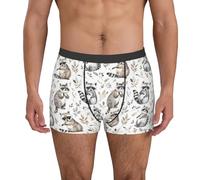 fifbird Calzoncillos tipo bóxer para hombre, diseño de mapache de dibujos animados, suave, transpirable, con cinturón elástico, Mapache de dibujos animados (1), M