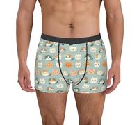 fifbird Calzoncillos tipo bóxer para hombre, diseño de osos de dibujos animados, suave, transpirable, con cinturón elástico, Cut Cats (3), M