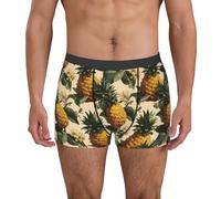 fifbird Calzoncillos tipo bóxer para hombre, diseño de piña hawaiana, suave, transpirable, con cinturón elástico, Piña hawaiana (3), XL