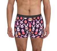 fifbird Calzoncillos tipo bóxer para hombre, para el día de Pascua, suaves, transpirables, con cinturón elástico, Día de Pascua (3), L