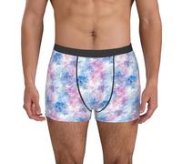 fifbird Calzoncillos tipo bóxer para hombre, suaves, transpirables, con cinturón elástico, Acuarela Tie Dye (1), L