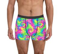 fifbird Calzoncillos tipo bóxer para hombre, suaves, transpirables, con cinturón elástico, Bold Tie Dye (2), L