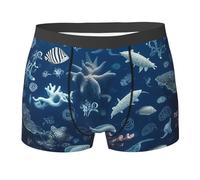 fifbird Calzoncillos tipo bóxer para hombre, transpirables, elásticos, absorben la humedad, con cinturón elástico, Negro, M