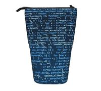 fifbird Cool Coding, estuche telescópico para lápices, soporte para lápices con cremallera, bolsa de maquillaje, bolsa para lápices, multicolor, Talla única, Estuche telescópico