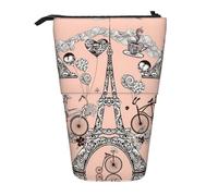 fifbird Estuche para lápices de pie con impresión de arte cómico, estuche para lápices, cosméticos, bolsa de maquillaje y oficina, Ballo de café para bicicleta, Talla única, Bolsa de maquillaje