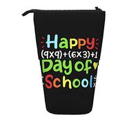 fifbird Estuche para lápices Happy 100Th Day of School, organizador de papelería con cremallera, estuche telescópico ligero, multicolor, Talla única, Estuche telescópico