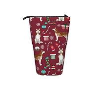 fifbird Estuche para lápices Husky, bastones de caramelo, medias, artículos de papelería, bolsa telescópica, bolsa telescópica, ligera, portátil, bolsa de lápices de pie para universidad, estudiantes