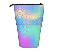 fifbird Estuche para lápices Rainbow Mer-Maid Scale Papelería, bolsa telescópica de gran capacidad, soporte personalizado para lápices, para estudiantes, niñas, multicolor, Talla única, Estuche