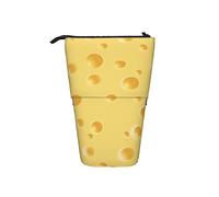 fifbird Estuche para lápices, soporte para lápices con patrón de queso amarillo, bolsa de maquillaje duradera, bolsa telescópica de gran capacidad, para universidad, adultos, multicolor, Talla única,