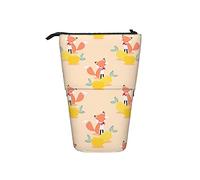 fifbird Estuche telescópico con diseño de animales de zorro, portalápices, portalápices, bolsa de maquillaje de gran capacidad, para la escuela, multicolor, Talla única, Estuche telescópico