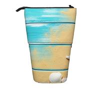 fifbird Estuche telescópico con diseño de conchas marinas y portalápices con cremallera, bolsa de maquillaje para lápices, multicolor, Talla única, Estuche telescópico