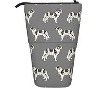 fifbird Estuche telescópico para lápices, Border Collie Blue Merle, soporte para lápices con cremallera, bolsa de maquillaje, bolsa para lápices, multicolor, Talla única, Estuche telescópico