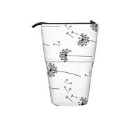 fifbird Estuche telescópico para lápices, color blanco y negro, diseño de diente de león, organizador horizontal, estuche organizador de lápices, bolsa de cosméticos, multicolor, Talla única, Estuche