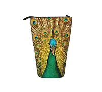 fifbird Estuche telescópico para lápices de pie con diseño de pavo real para niños y niñas, organizador de oficina universitaria, multicolor, Talla única, Estuche telescópico