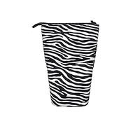 fifbird Estuche telescópico para lápices, estuche organizador de lápices con estampado de piel de cebra, rayas abstractas Ti-ger en blanco y negro, multicolor, Talla única, Estuche telescópico