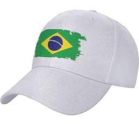 fifbird Gorra de béisbol unisex con la bandera de Brasil para adultos, gorra de camionero, blanco, Talla única