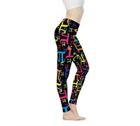 fifbird Leggings de entrenamiento para mujer, pantalones de yoga, mallas para correr, control de abdomen, pantalones de yoga, talla, Fórmula matemática, S