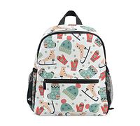 fifbird Mochila de invierno de 12 pulgadas, colorida para botas de esquí, calcetines, mochila escolar y soporte para botellas, mochila ligera para guardería preescolar, Multicolor-968, Talla única